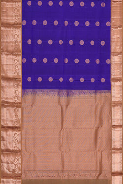 Image of Kanchipattu Royal Blue Brocade Saree