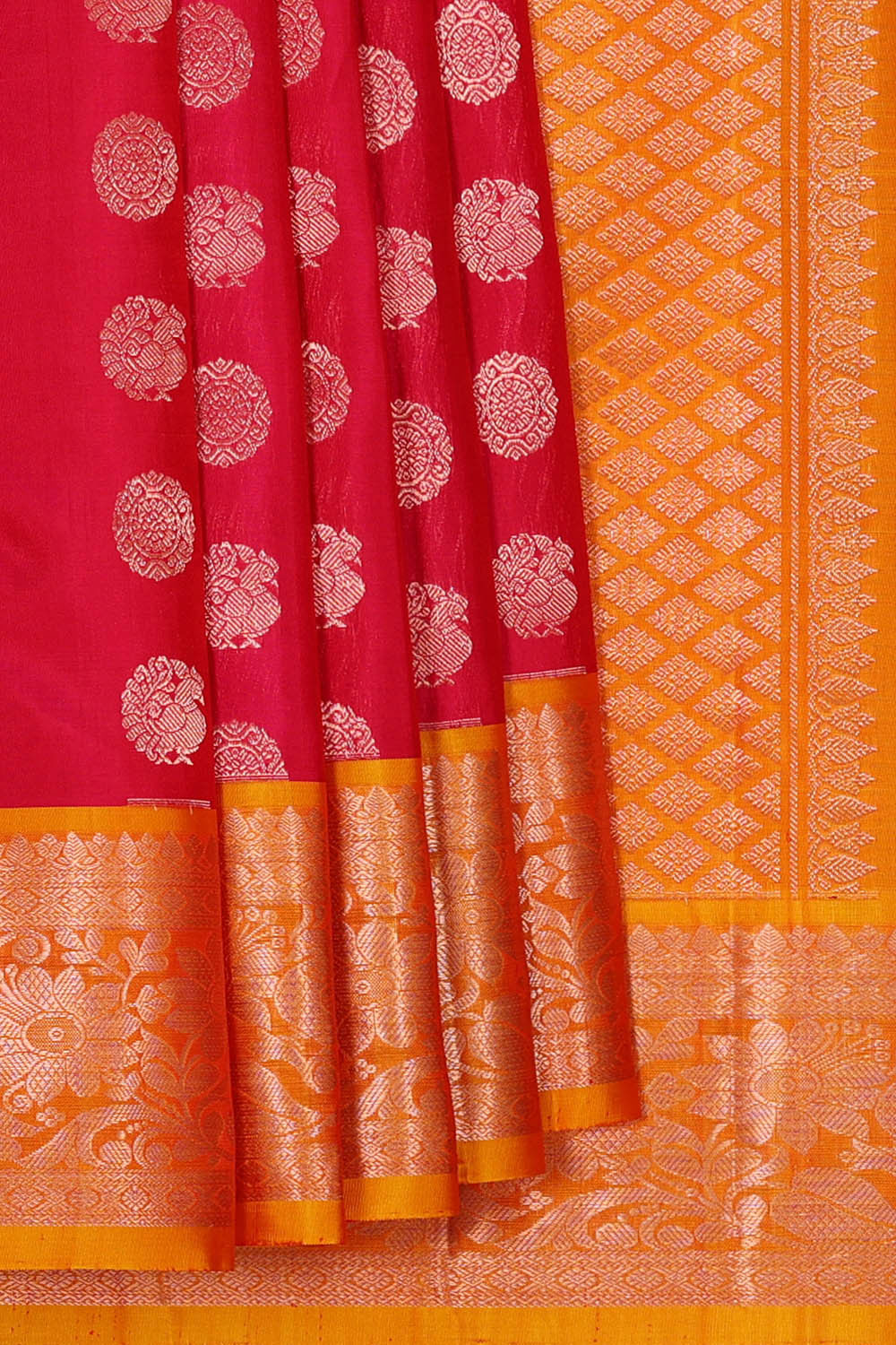 Kanchipattu Red Brocade Saree