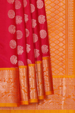 Image of Kanchipattu Red Brocade Saree