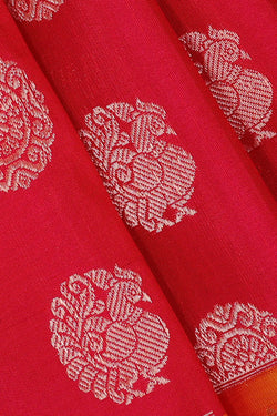 Image of Kanchipattu Red Brocade Saree