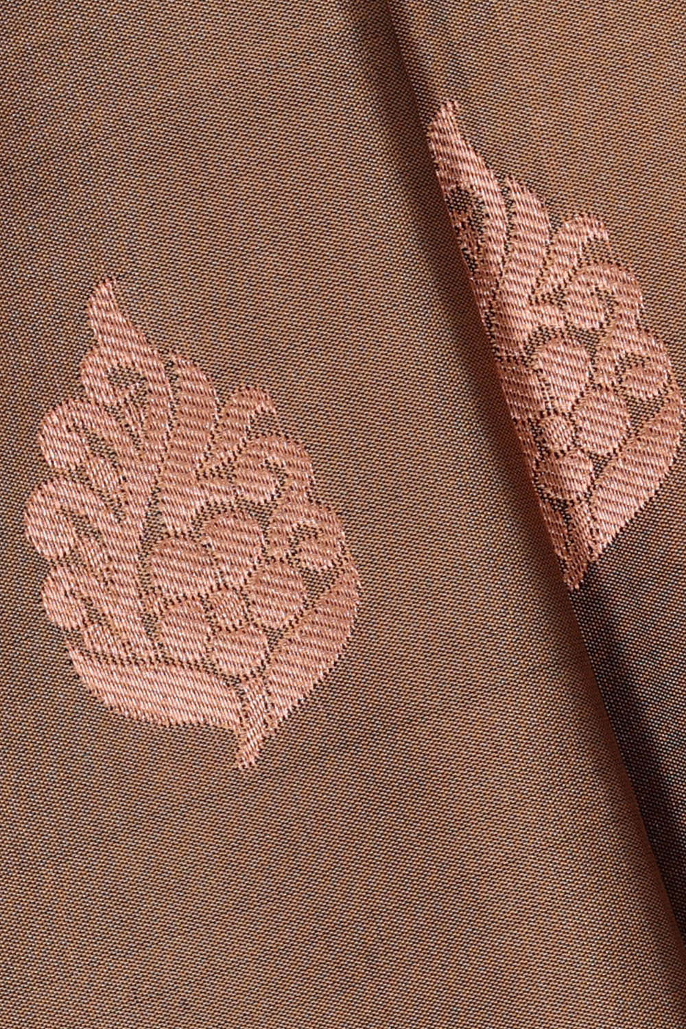 Kanchipattu Brown Brocade Saree