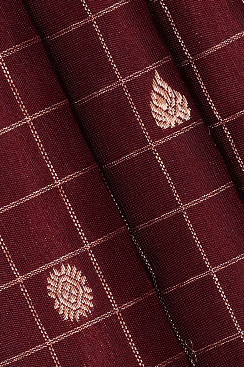 Kanchipattu Maroon Brocade Saree