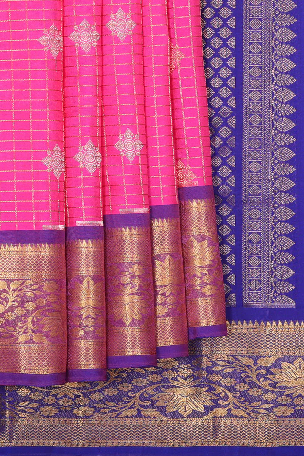 Kanchipattu Pink Brocade Saree