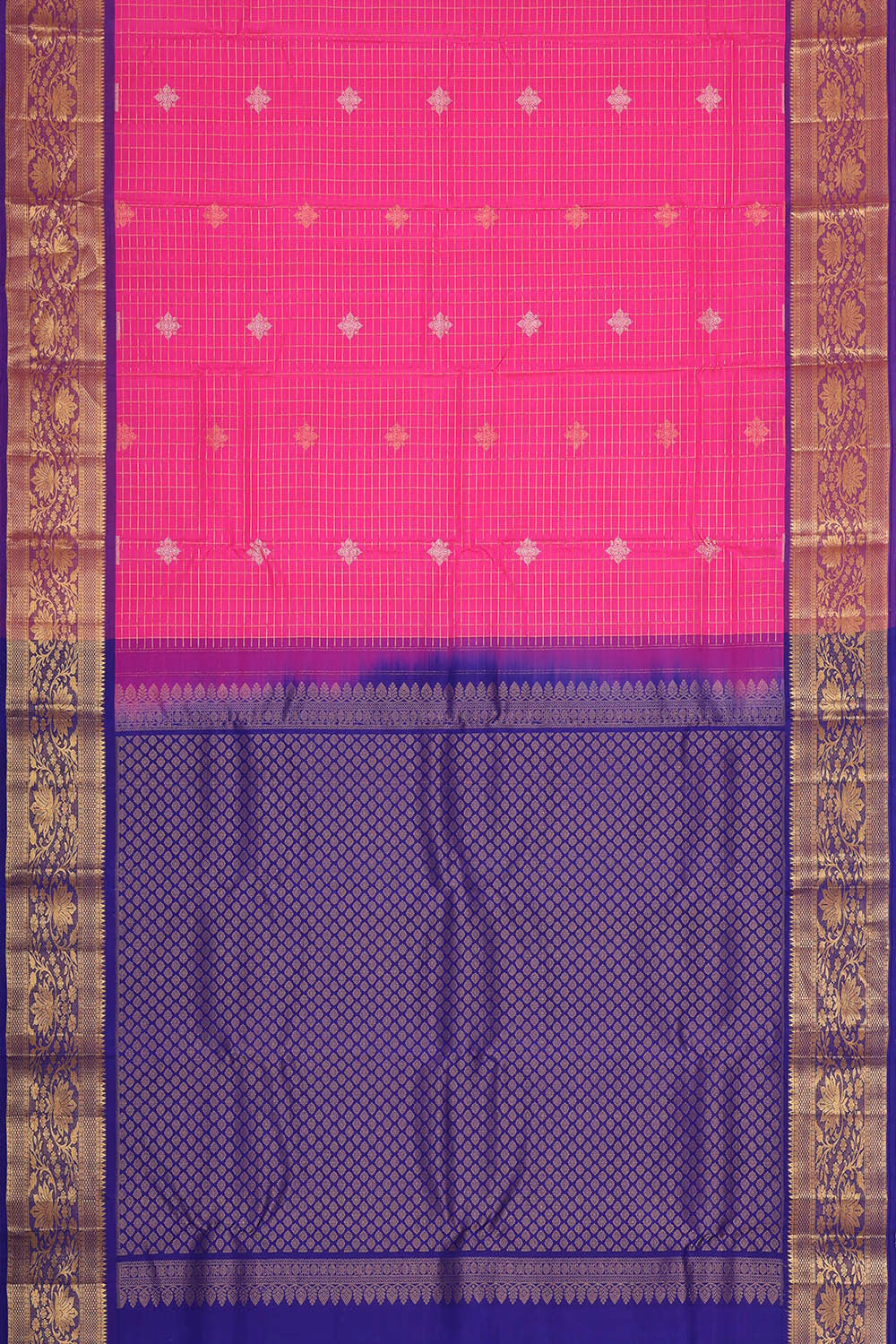 Kanchipattu Pink Brocade Saree