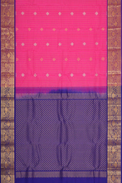 Image of Kanchipattu Pink Brocade Saree