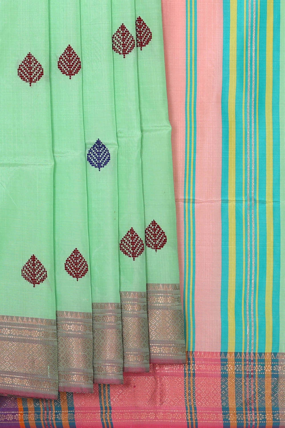 Mint Green Silk Saree