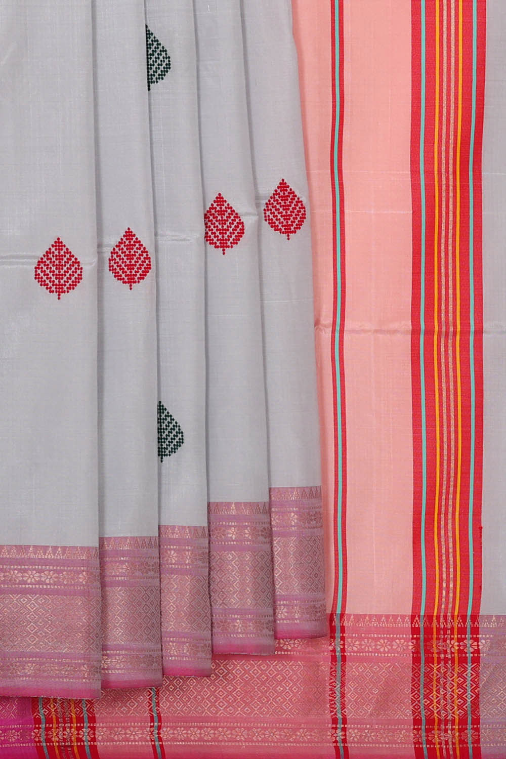 Light Grey Silk Saree