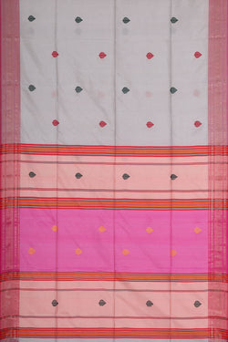 Image of Light Grey Silk Saree