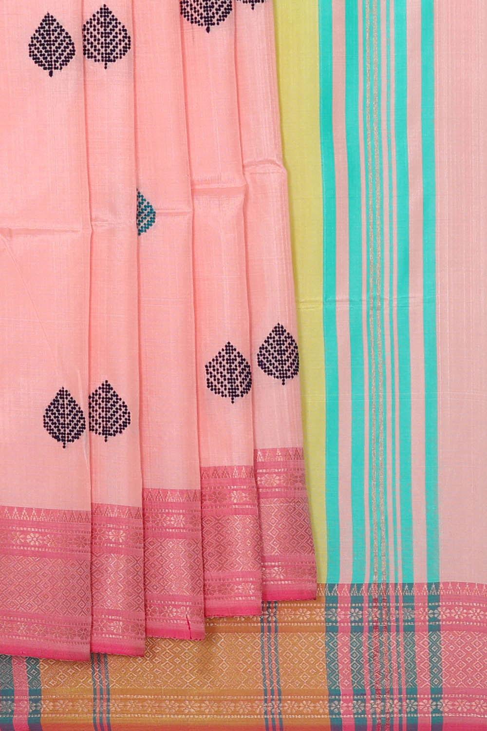 Light Peach Silk Saree