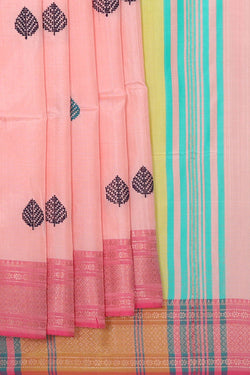 Image of Light Peach Silk Saree