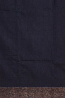 Image of Tussar Silk Dark Navy Blue Saree