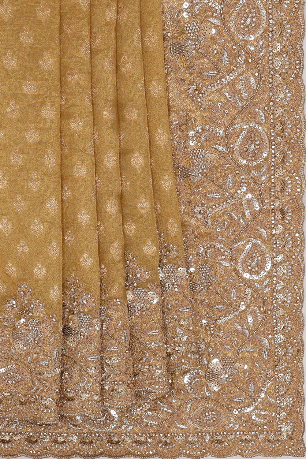 Image of Banarasi Tissue Organza Gold Saree