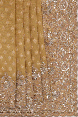 Image of Banarasi Tissue Organza Gold Saree