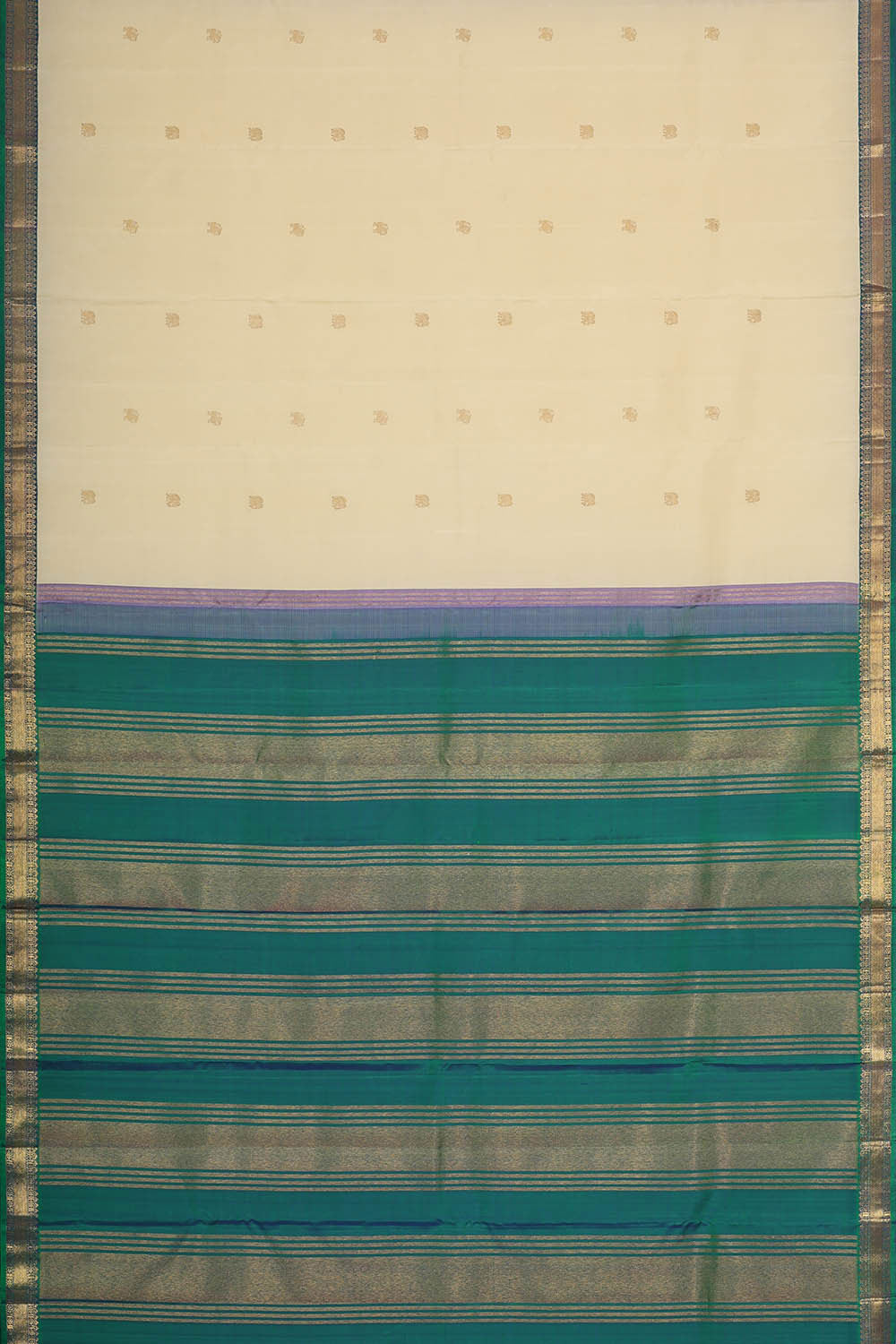 Kanchipattu Cream Brocade Saree