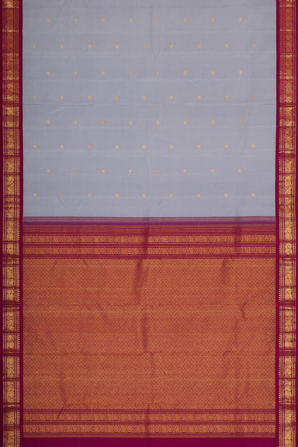 Kanchipattu Grey Brocade Saree