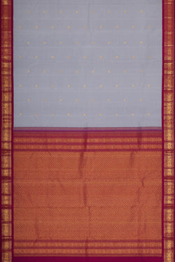 Image of Kanchipattu Grey Brocade Saree