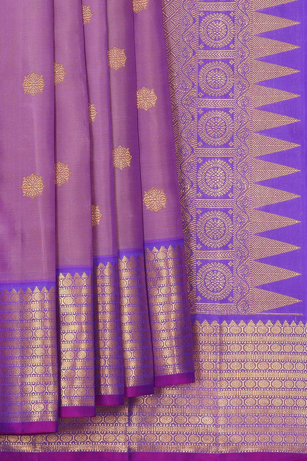 Kanchipattu Lavender Brocade Saree