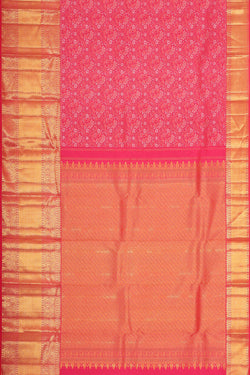 Image of Kanchipattu Pink Brocade Saree