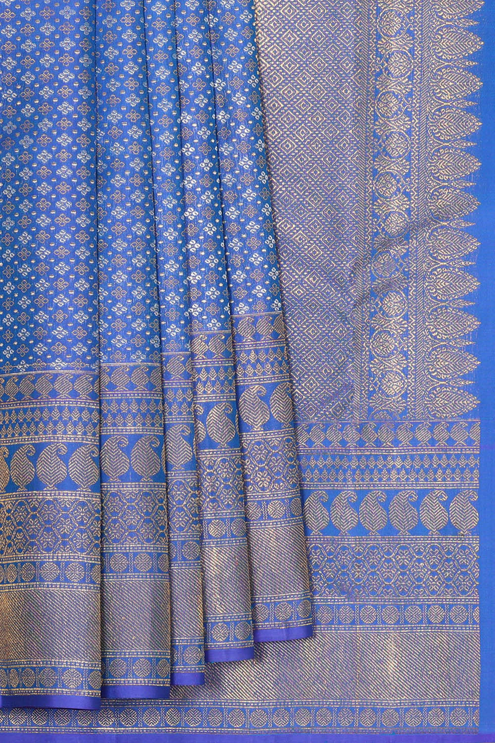 Kanchipattu Blue Brocade Saree