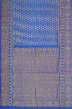 Image of Kanchipattu Blue Brocade Saree