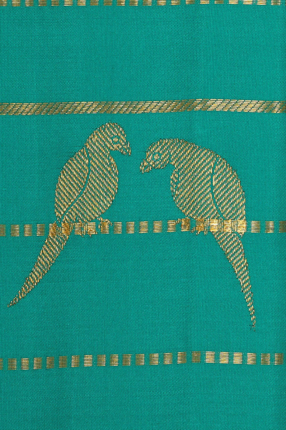 Kanchipattu Deep Sea Green Brocade Saree