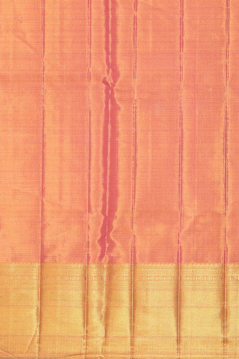 Kanchipattu Golden Pink Tissue Brocade Saree