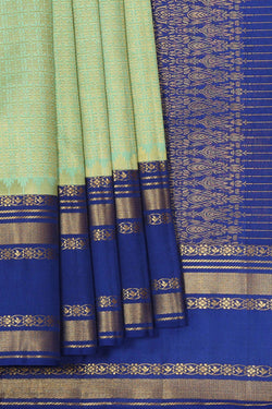 Image of Kanchipattu Light Mint Green Brocade Saree