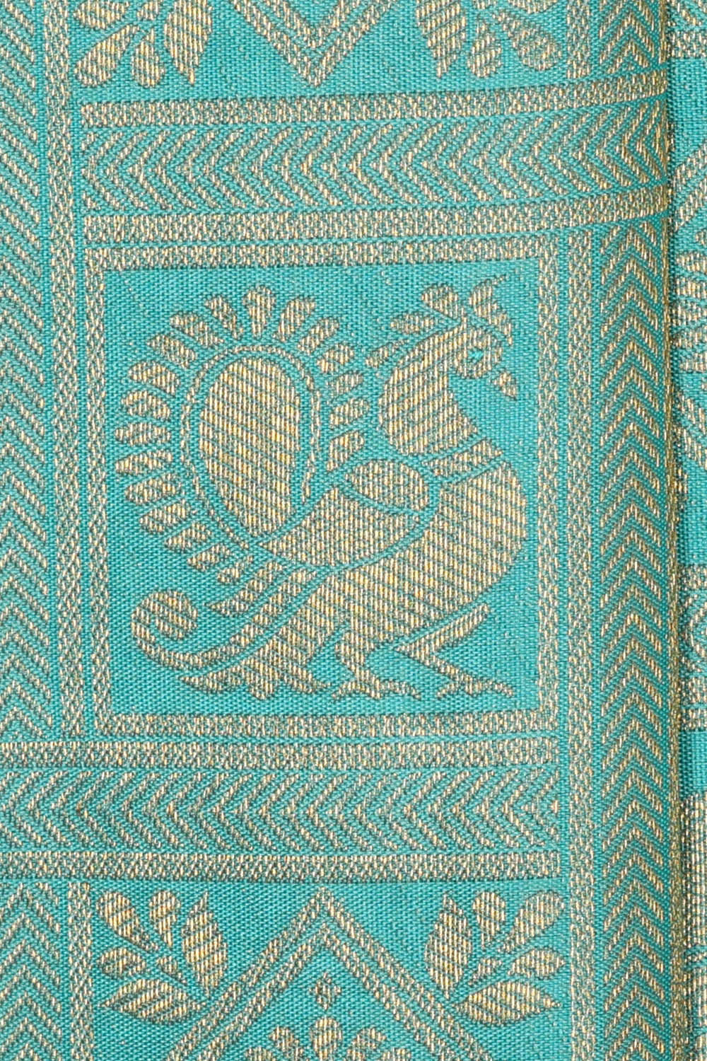 Kanchipattu Sky Blue Brocade Saree