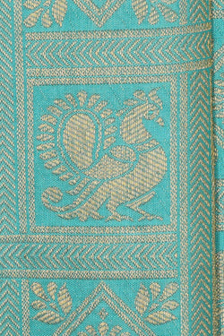 Image of Kanchipattu Sky Blue Brocade Saree