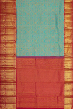 Image of Kanchipattu Sky Blue Brocade Saree