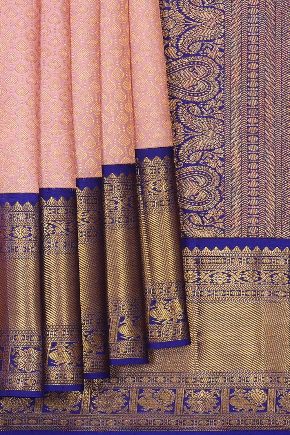 Kanchipattu Soft Pink Brocade Saree