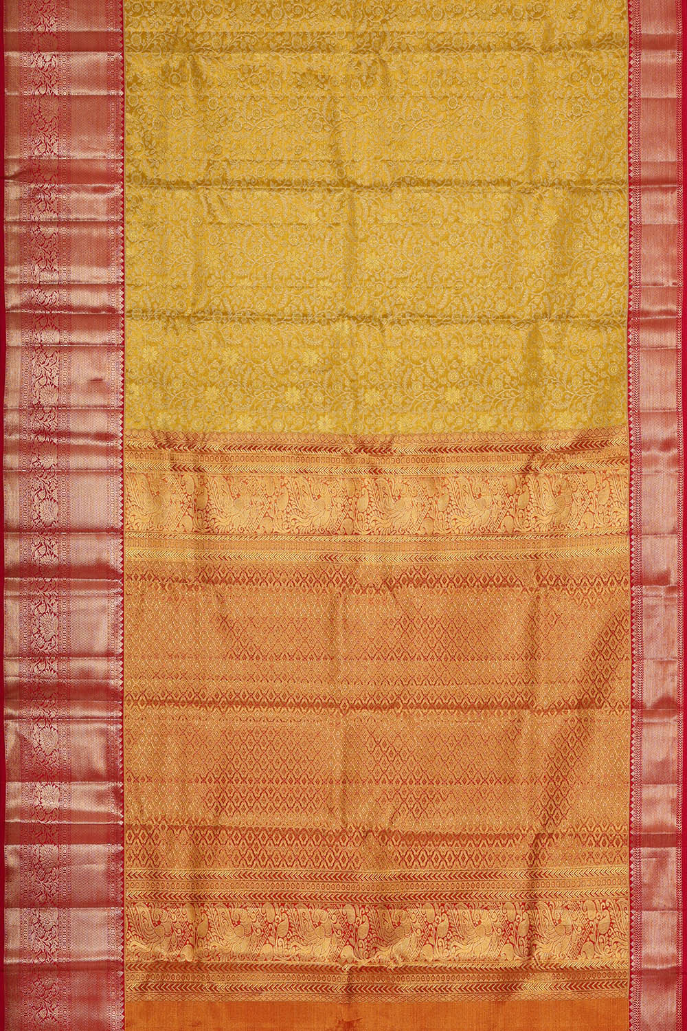 Image of Kanchipattu Gold Tissue Brocade Saree