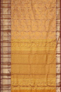 Image of Kanchipattu Peach Tissue Brocade Saree