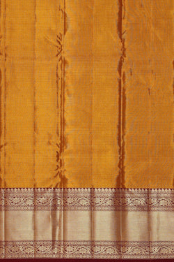 Image of Kanchipattu Peach Tissue Brocade Saree