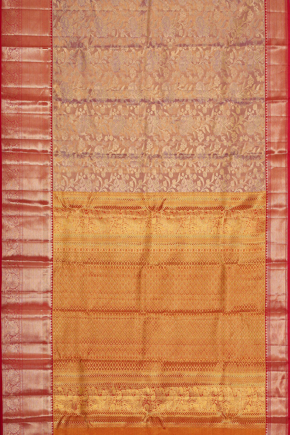 Kanchipattu Lavender Tissue Brocade Saree