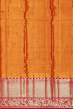 Image of Kanchipattu Peach Tissue Brocade Saree