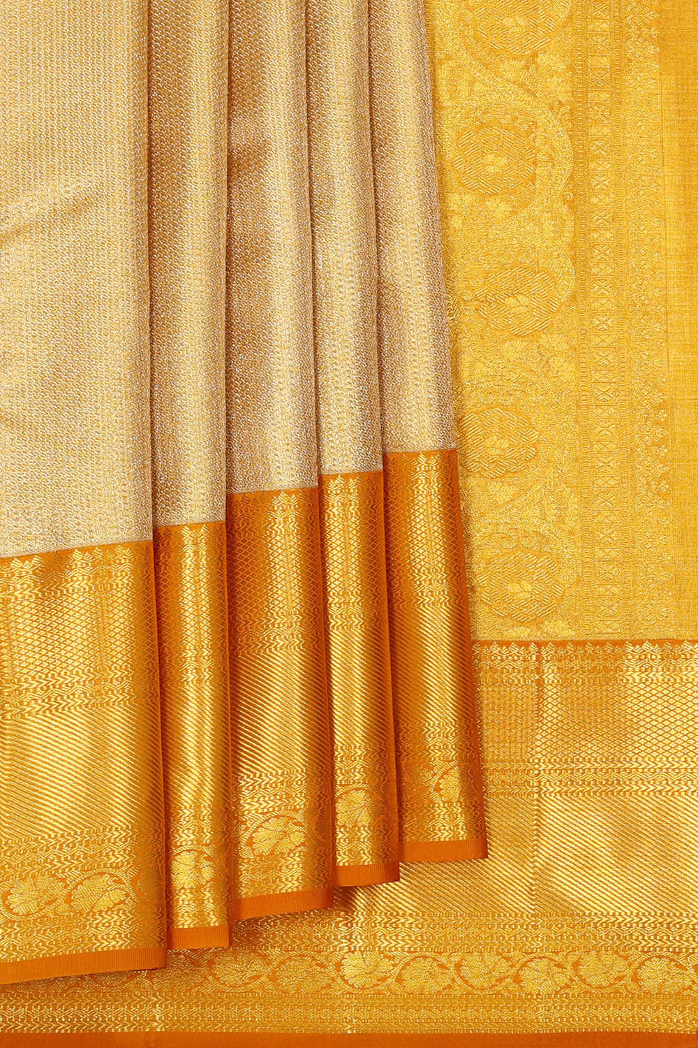 Kanchipattu Gold Tissue Brocade Saree