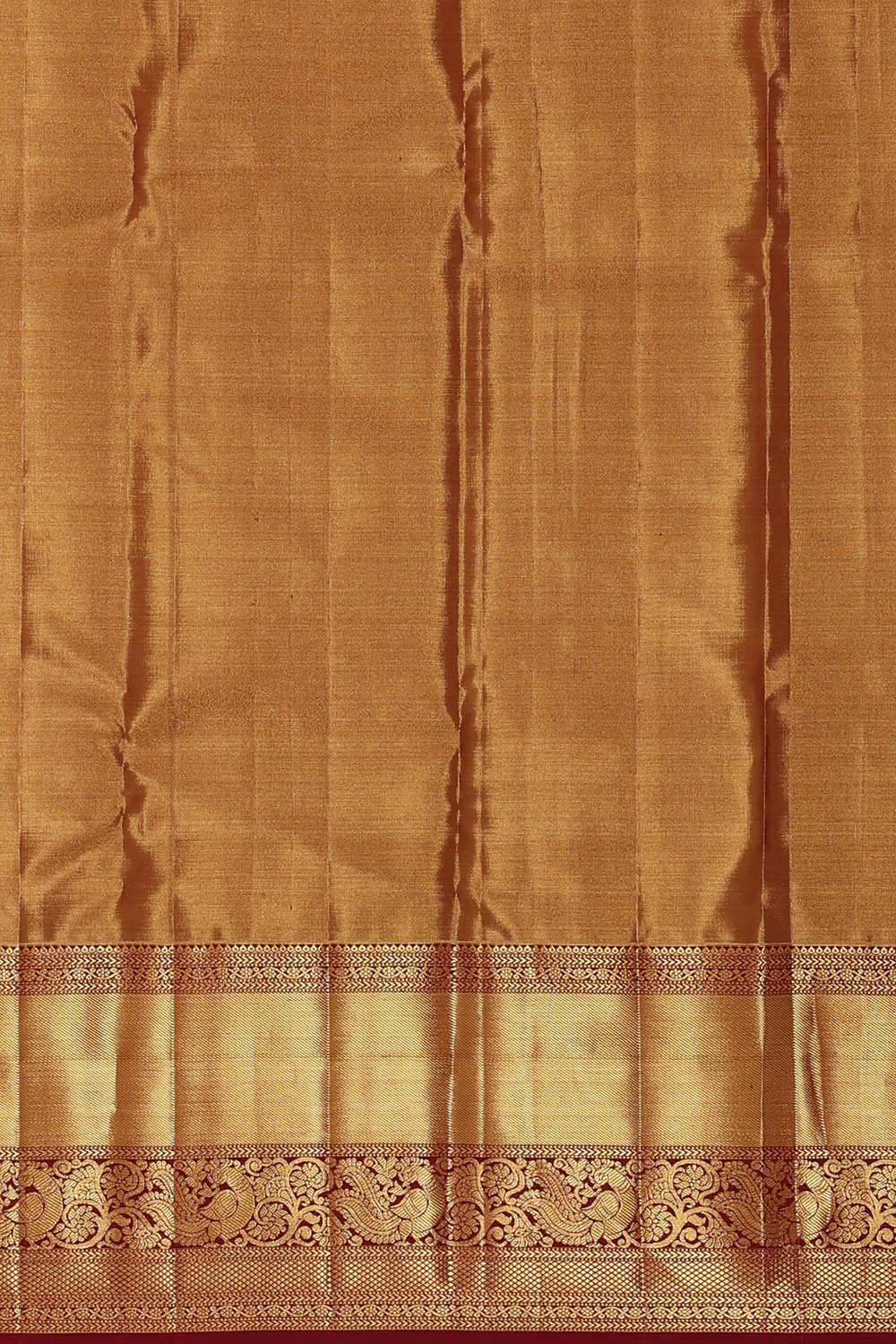 Kanchipattu Brown Tissue Brocade Saree