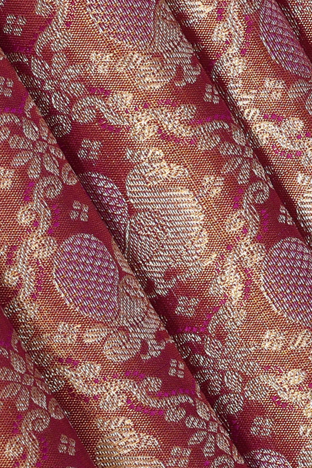 Kanchipattu Violet Tissue Brocade Saree