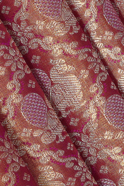 Image of Kanchipattu Violet Tissue Brocade Saree