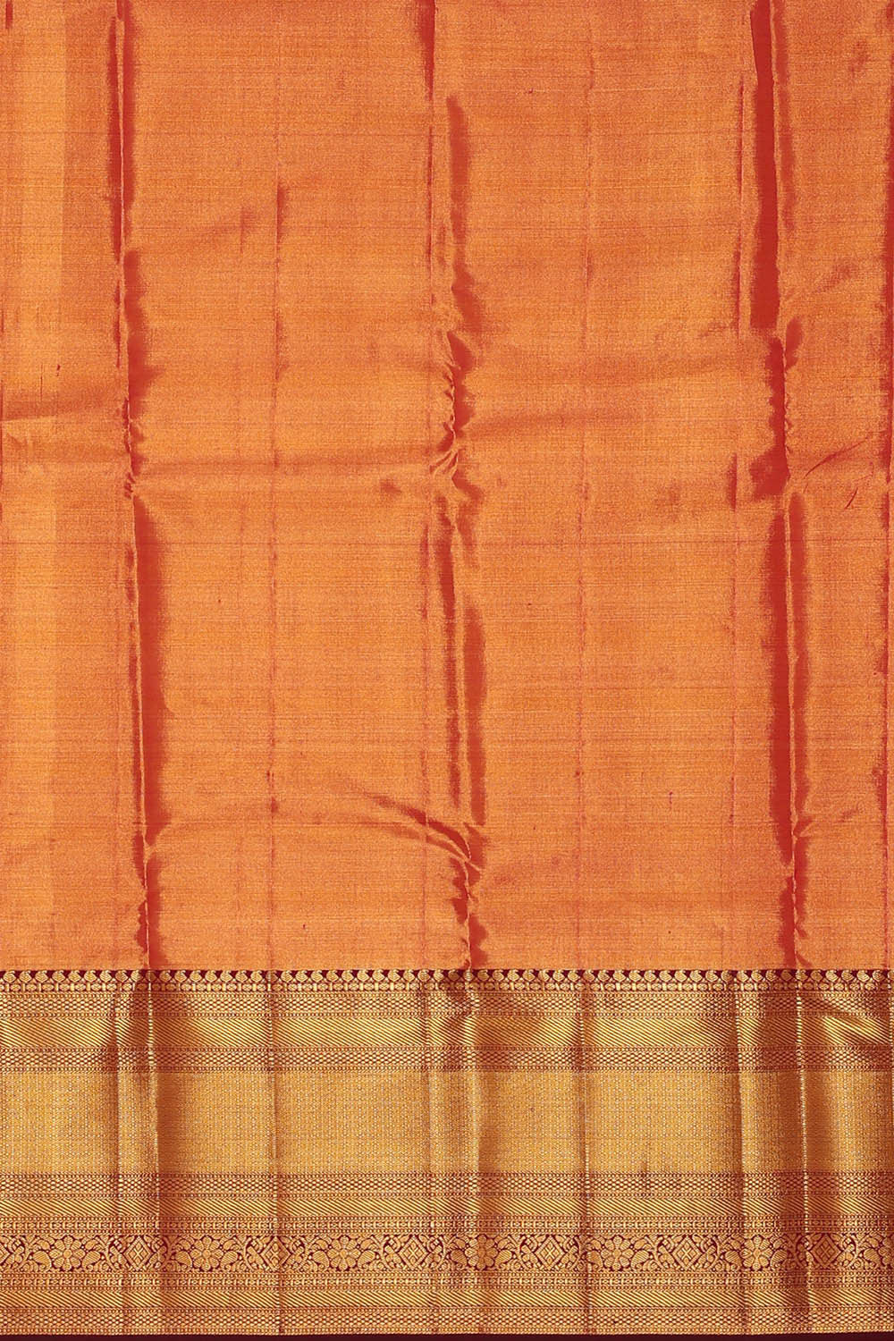 Kanchipattu Golden Pink Tissue Brocade Saree