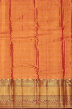 Image of Kanchipattu Golden Pink Tissue Brocade Saree