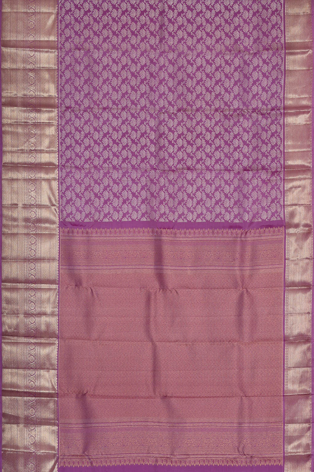 Kanchipattu Onion Pink Brocade Saree