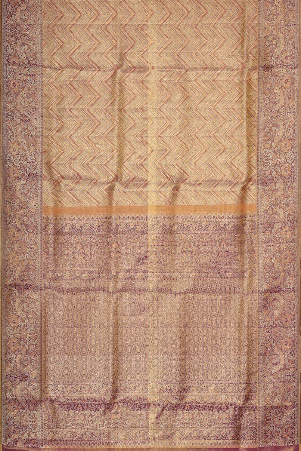 Kanchipattu Gold Tissue Brocade Saree