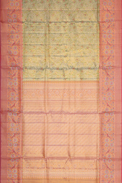 Image of Kanchipattu Green Tissue Brocade Saree