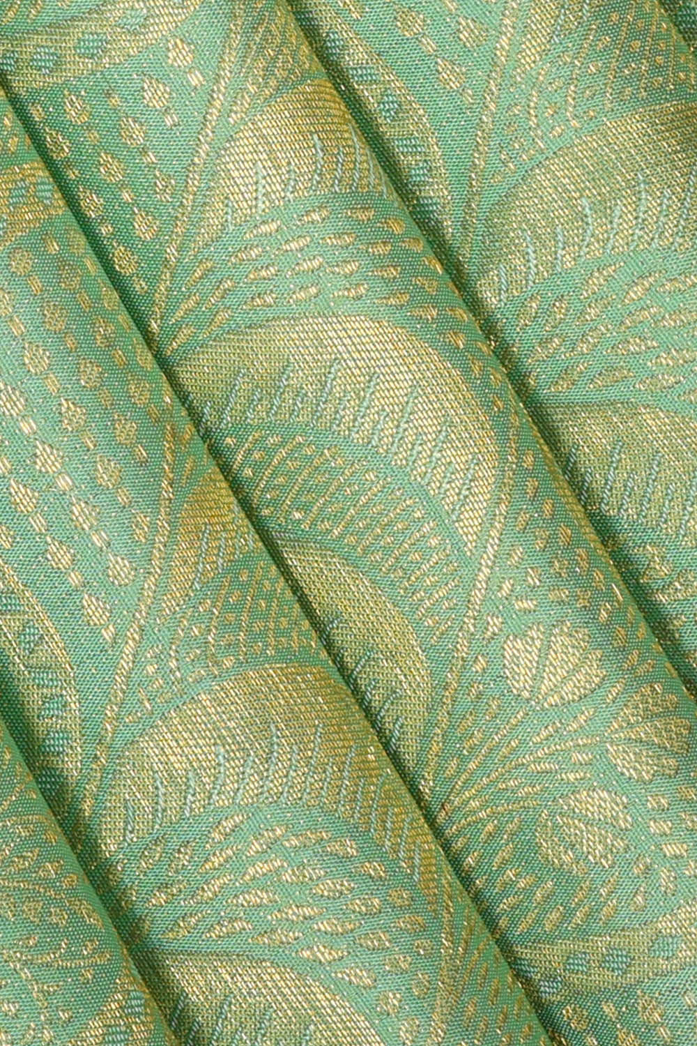 Kanchipattu Pista Green Brocade Saree