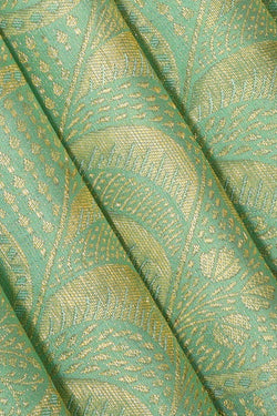 Image of Kanchipattu Pista Green Brocade Saree