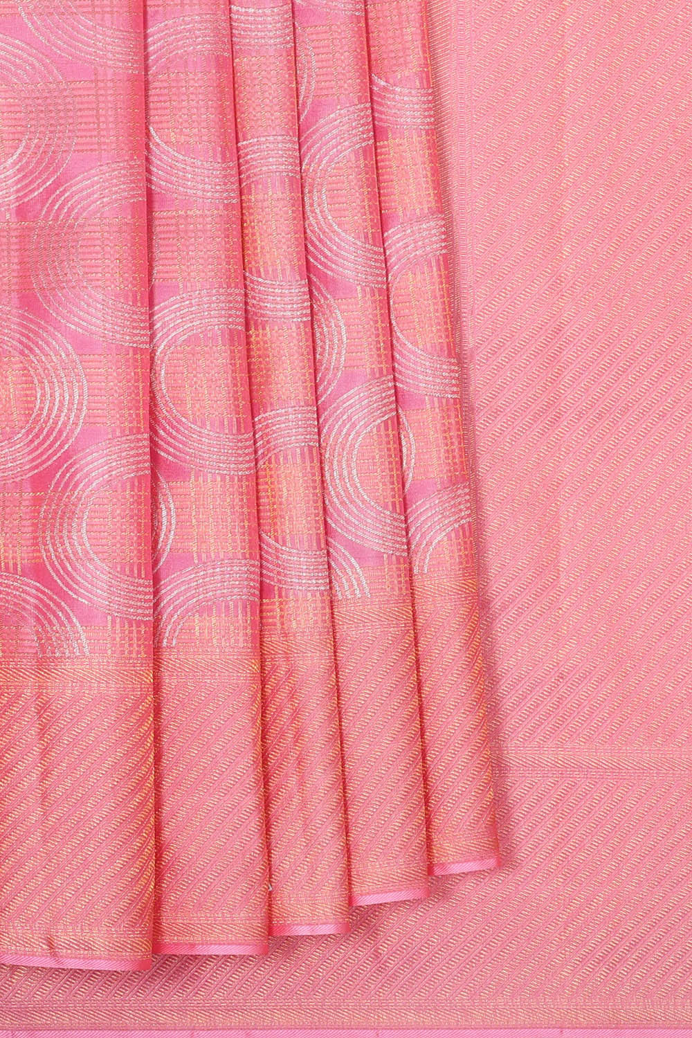 Kanchipattu Pink Brocade Saree