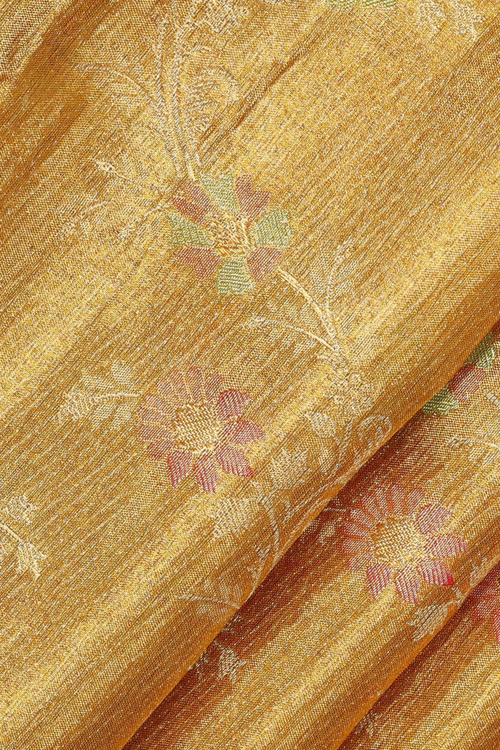 Kanchipattu Gold Tissue Brocade Saree