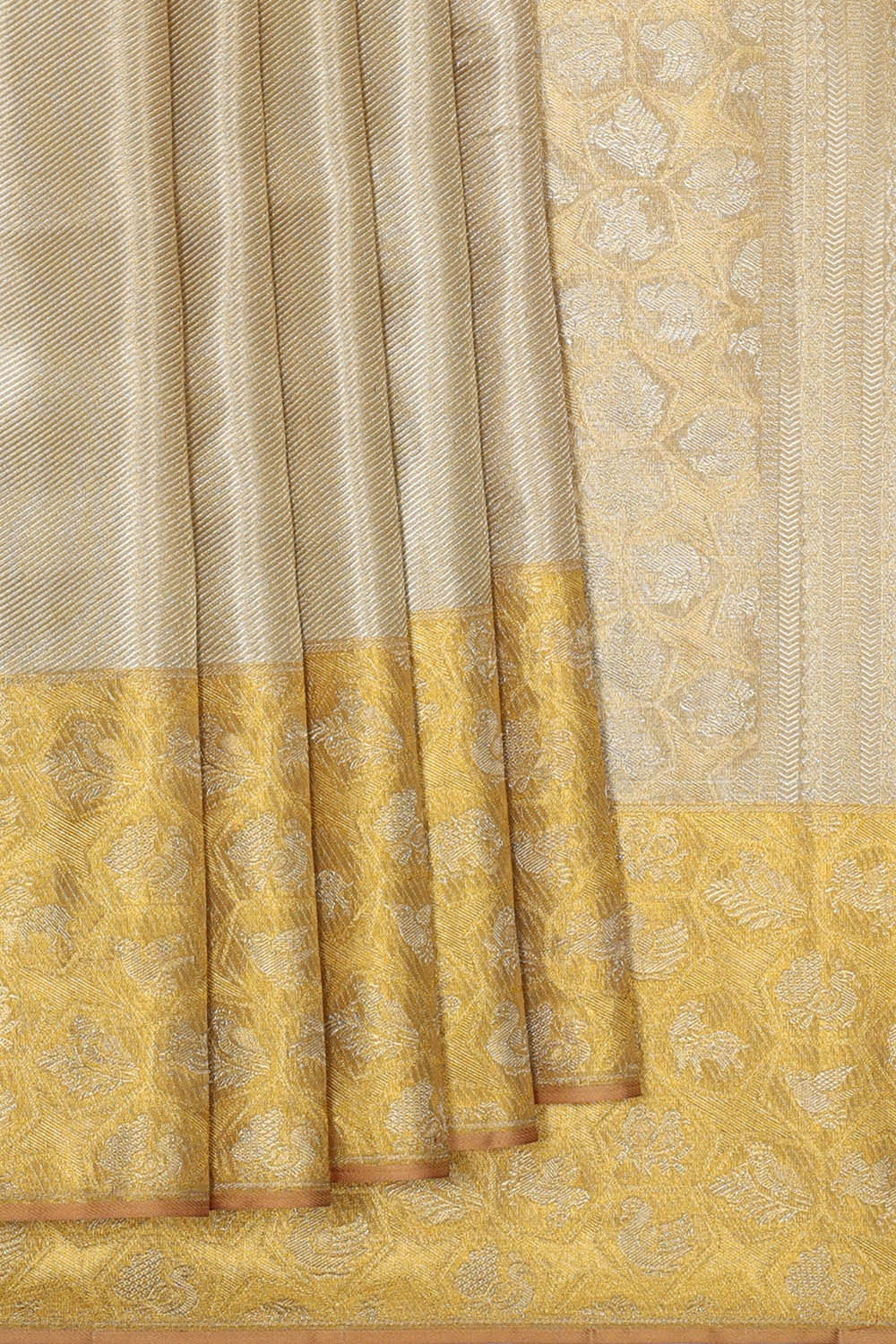 Kanchipattu Gold Tissue Brocade Saree